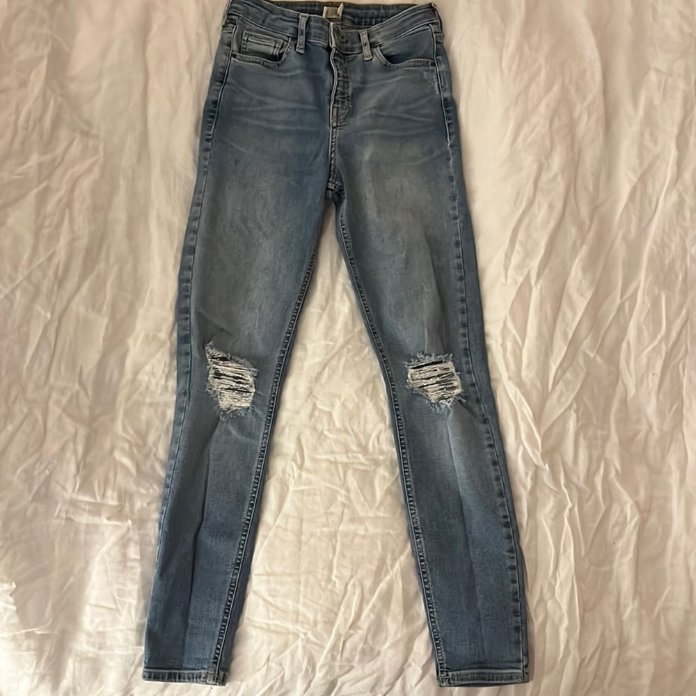 Topshop Jamie Light Wash Skinny Jeans